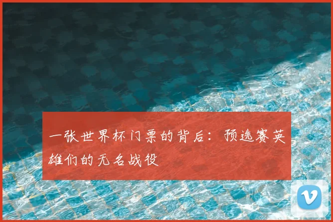 一张世界杯门票的背后:预选赛英雄们的无名战役